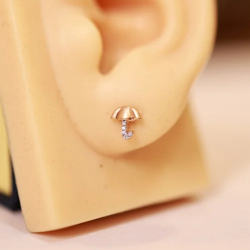 18 KT Gold Umbrella Spark Stud