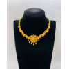 22KT GOLD LAKSHMI PEACOCK DESIGN SHORT ANTIQUE NECKLACE 