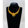 22KT GOLD LAKSHMI PEACOCK  SHORT ANTIQUE NECKLACE 