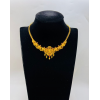 22KT GOLD LAKSHMI PEACOCK MAJESTY MANGO SHORT ANTIQUE NECKLACE 