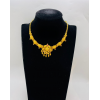 22KT GOLD LAKSHMI SHELL DESIGN SHORT ANTIQUE NECKLACE