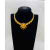 22KT GOLD LAKSHMI MANGO DESIGN SHORT ANTIQUE NECKLACE 