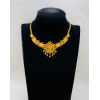 22KT LAKSHMI PEACOCK FEATHERED MANGO SHORT ANTIQUE NECKLACE 