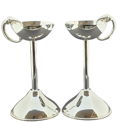 925 Silver Pooja Lamps handcrafted (153.000 Grams)
