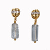 18KT Gold Aquamarine Gem Stone Earrings