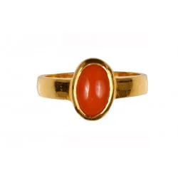 22KT CORAL GEMS STONE RING