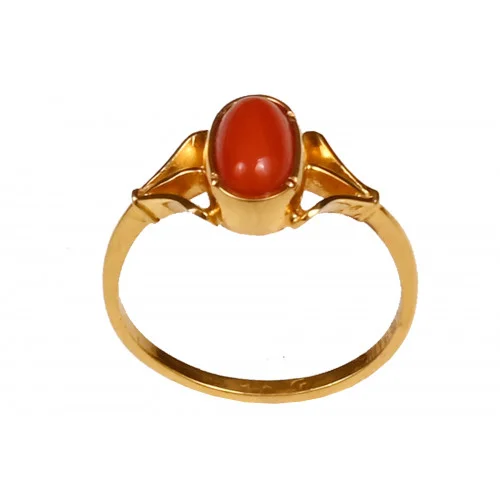 Buy Red Coral Ring Gold Online In India - Etsy India