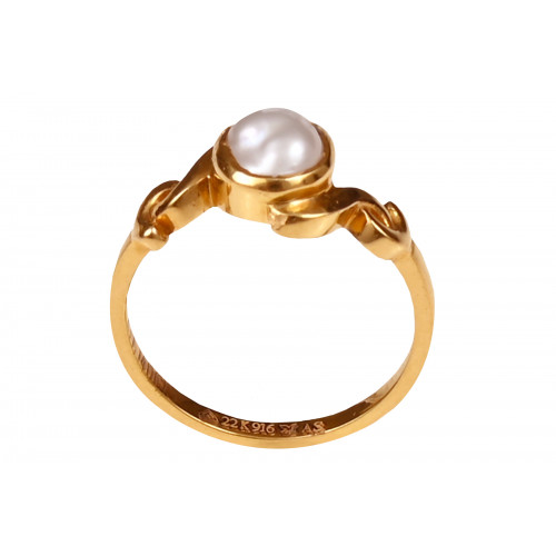 22KT PEARL GEMS STONE RING