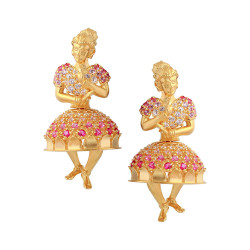 22KT Gold Dancing Doll Earring