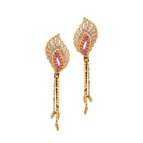 Vera Diamond Sui Dhaga Earrings-Candere by Kalyan Jewellers