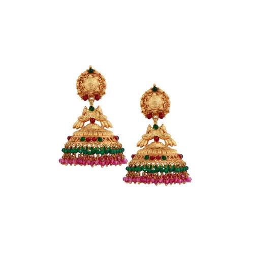 22k Plain Gold Earring JG-1812-1337 – Jewelegance