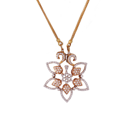 18KT Gold 2 in 1 Flower Pendant
