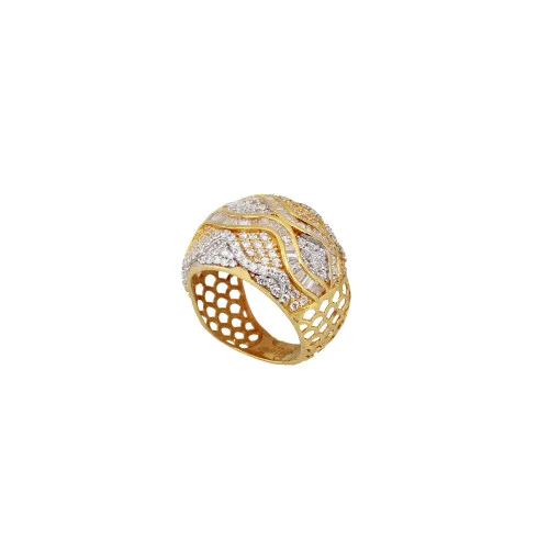 22KT Gold Zircon Ring