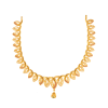 22KT GOLD FLORAL NECKLACE WITH EAR RING
