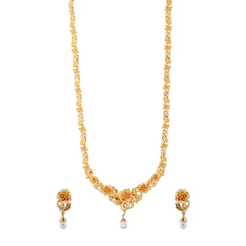 22KT Gold Hongkong Setting Plain Haram And Eartops 22KT Gold Hongkong Setting Plain Haram And Eartops