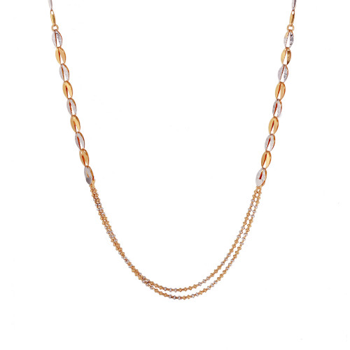 22KT Gold Rhodium Chain
