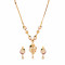 22KT Gold Casting Stone Necklace And Eartops
