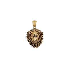 22KT Gold Antique Lion Pendant