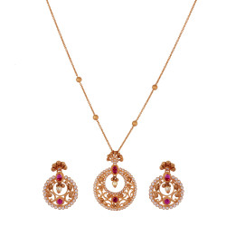 22KT Gold Fusion Neck Chain And Eartops
