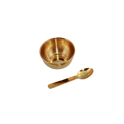 22KT Gold Bowl And Spoon
