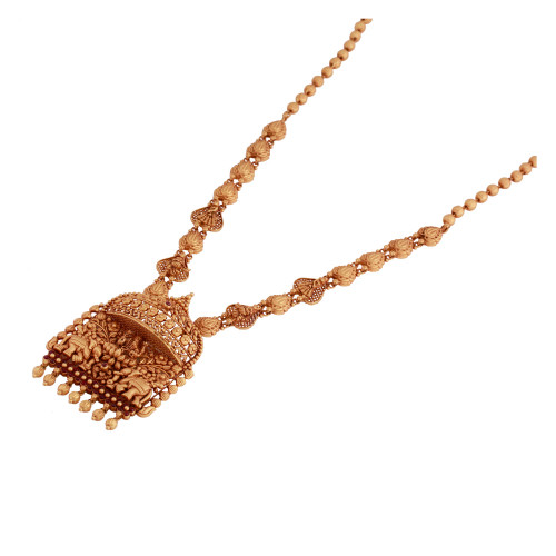22KT Gold  Antique  Ball Long Necklace