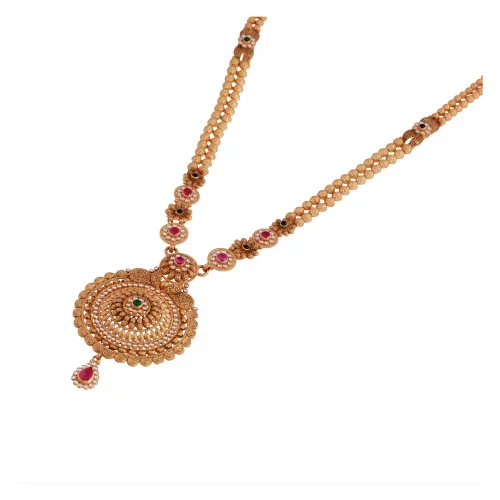 22Kt Gold Fushion Long Necklace