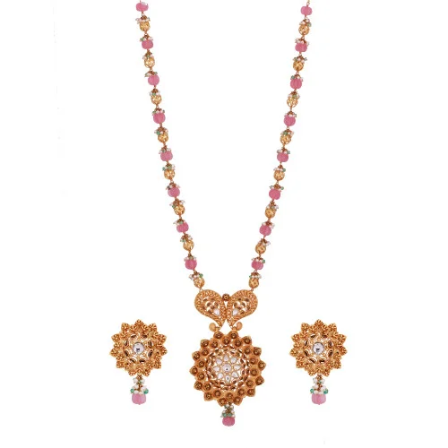 22KT Gold Designer Casting Haram And Ear Tops 22KT Gold Designer Casting Haram And Ear Tops
