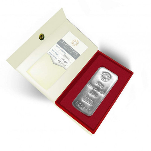 999KT 500 GMS CASTED 999.9 SILVER BAR
999KT 500 GMS CASTED 999.9 SILVER BAR
