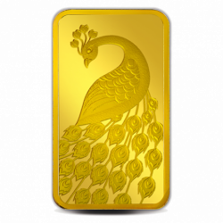 24K 5 GMS PEACOCK 999.9 GOLD BAR IN CERTICARD
