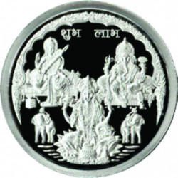 999 KT 50 GMS TRIMURTHI 999.0 SILVER COIN IN CAPSULE