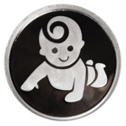 999 KT 100 GMS BABY 999.0 SILVER COIN IN CAPSULE