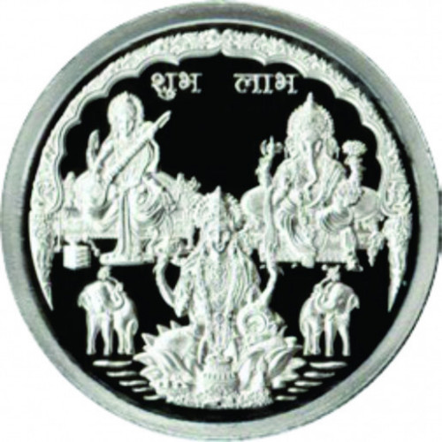 999 KT 20 GMS TRIMURTHI 999.0 SILVER COIN IN CAPSULE