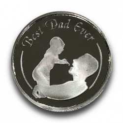 999 KT 10 GMS FATHERS DAY 999.0 SILVER COIN IN CAPSULE