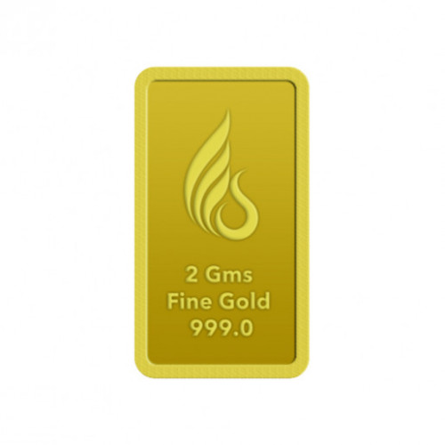 24KT  2 GMS PEACOCK 999.0 GOLD BAR CERTICARD