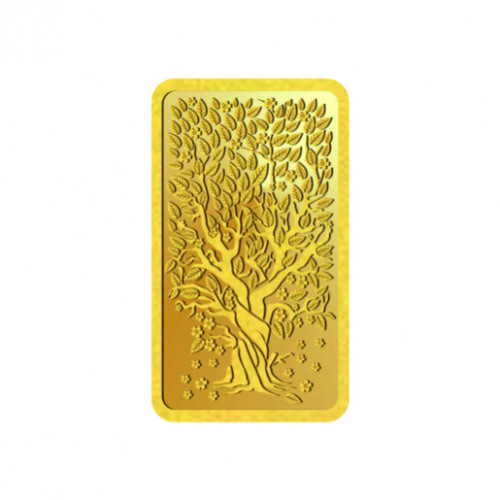 24KT 5 GMS KALPATARU TREE 999.0 GOLD BAR CERTICARD