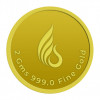 24K  2 GMS 3D FLOWER 999.0 GOLD COIN CERTICARD