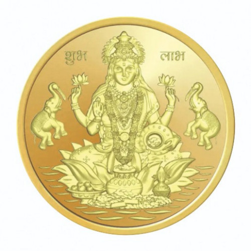 24K 2 GMS LAXMI 999.0 GOLD COIN CERTICARD 24K 2 GMS LAXMI 999.0 GOLD COIN CERTICARD