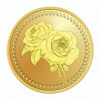 24K  5 GMS 3D FLOWER 999.0 GOLD COIN CERTICARD