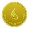 24KT  8 GMS 3D FLOWER 999.0 GOLD COIN CERTICARD