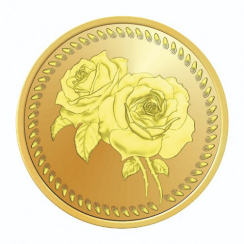24KT 10 GMS 3D FLOWER 999.0 GOLD COIN CERTICARD 24KT 10 GMS 3D FLOWER 999.0 GOLD COIN CERTICARD