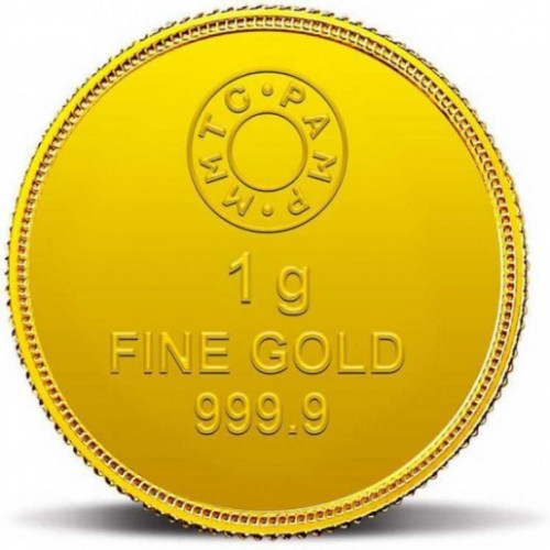 24K 1 GM LOTUS 999.9 GOLD COIN IN CERTICARD
