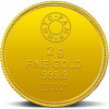24K 2 GMS LOTUS 999.9 GOLD COIN IN CERTICARD
