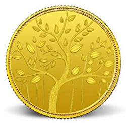 24K 2 GMS BANYAN TREE 999.9 GOLD COIN IN CERTICARD