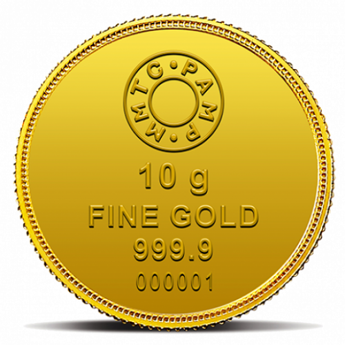 24K 10 GMS LAKSHMI 999.9 GOLD COIN IN CERTICARD