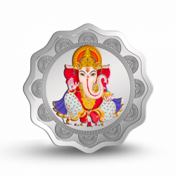 999KT 20 GMS SPECIAL GANESHA 999.9 SILVER COIN IN CAPSULE
