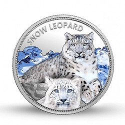 999KT 31.10 GMS WWF INDIA SNOW LEOPARD 999.9 SILVER COIN WITH BOX

