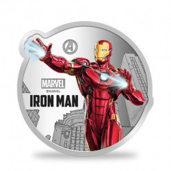 999KT 31.10 GMS IRON-MAN 999.9 SILVER COIN WITH BOX
