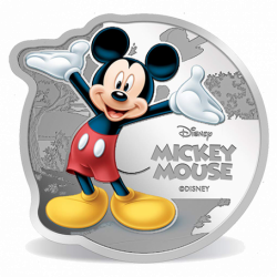 999KT 31.10 GMS MICKEY MOUSE 999.9 SILVER COIN WITH BOX
