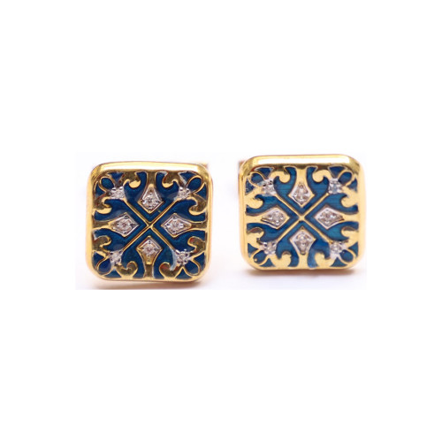 999KT Silver Cufflinks Button For Men
