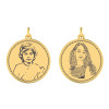 22KT Gold 2 Side Customized 2gm Coin As A Pendant